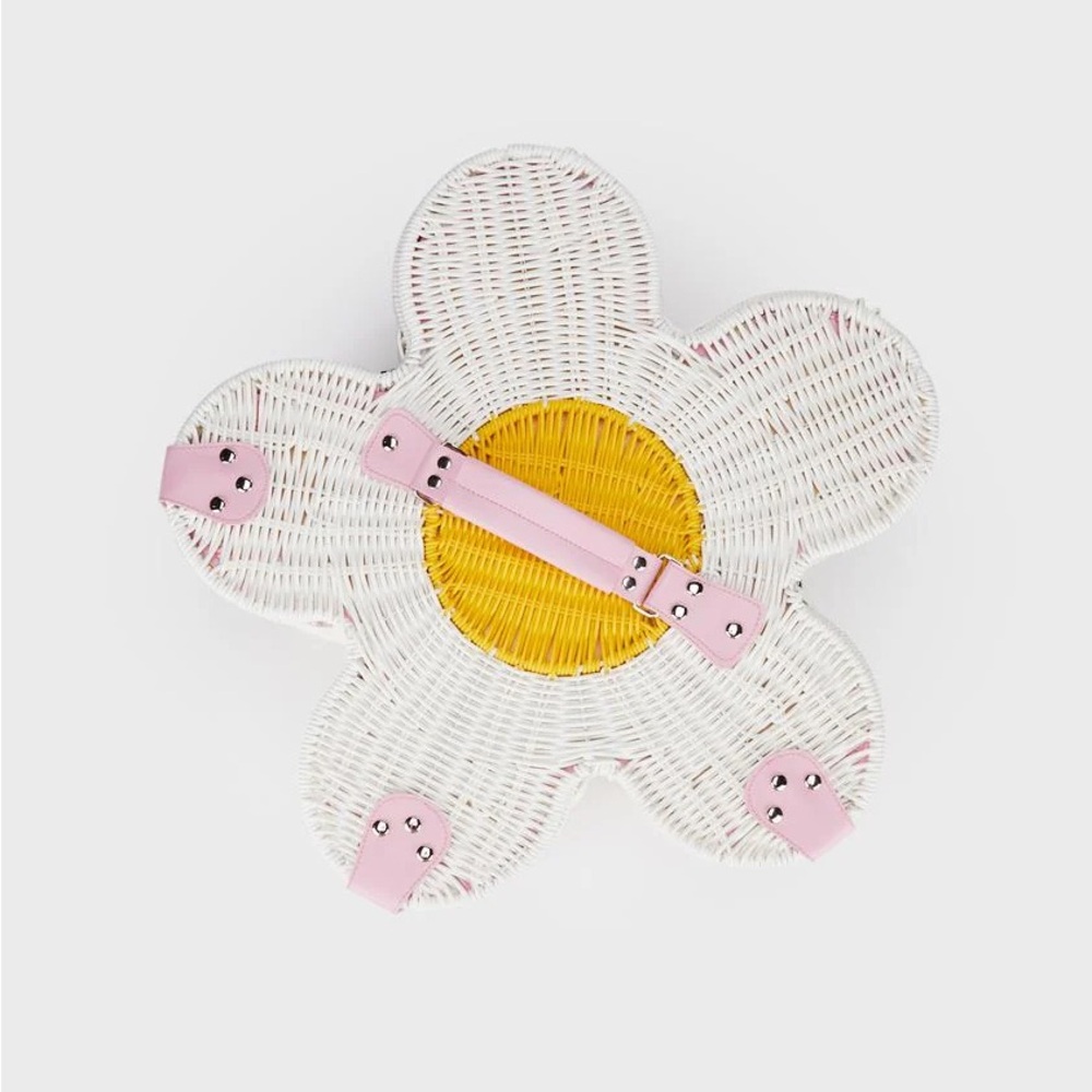 Dolls Kill White and Yellow Flower Basket